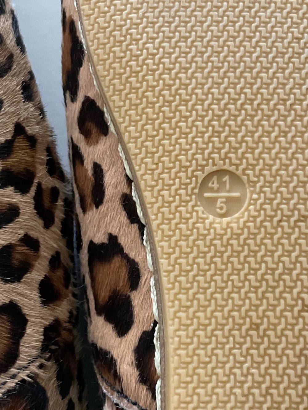 CHARIX Slip-On Leopard Cowhide Hair  Size EU 41 US 9.5/10 - Picture 6 of 13